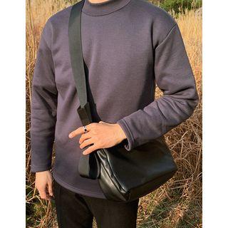 Mock-neck Napped T-shirt In 16 Colors