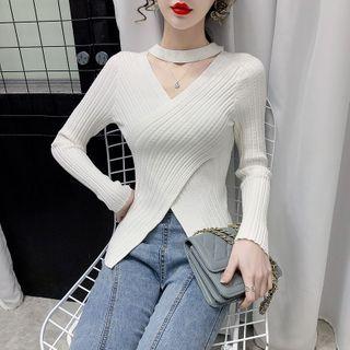 Halter Crisscross Knit Top