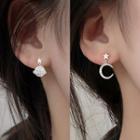 Asymmetrical Planet And Moon Drop Earring