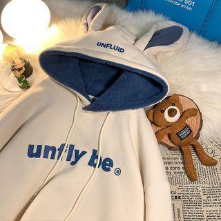 Bunny Ear Accent Hood Fleece-lined Pullover