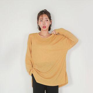 Linen-blend Colored T-shirt