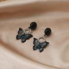 Butterfly Stud Earring Black - One Size
