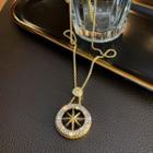 Star Rhinestone Pendant Necklace Necklace - Gold - One Size