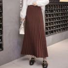 Knitted Maxi A-line Skirt