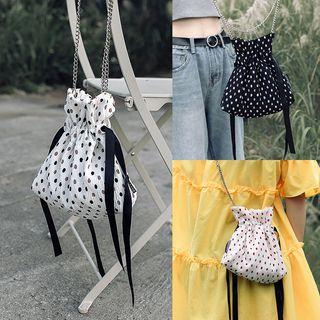 Dotted Chiffon Crossbody Bag