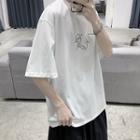 Printed Elbow-sleeve Tee