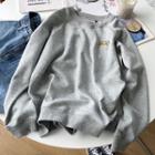 Croissant Embroidered Sweatshirt