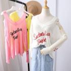 Letter Long-sleeve Knit Top
