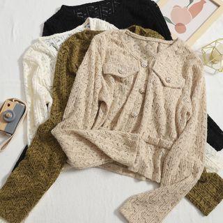 Button Lace Blouse
