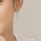 Asymmetrical Faux Crystal Drop Earring 1 Pair - Non-matching Faux Crystal Dangle Earring - One Size