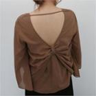 Round-neck Bow-back Top