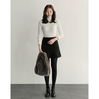 Pintuck A-line Skirt