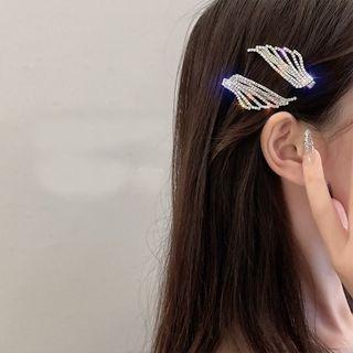 Wings Rhinestone Asymmetrical Earring