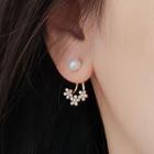 Rhinestone Flower Earring 1 Pair - One Size