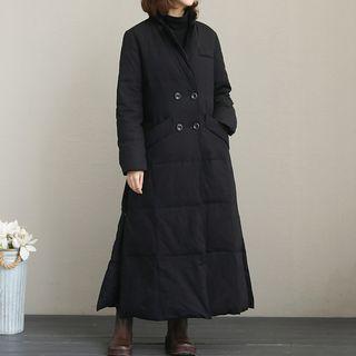 Double Breasted Padded Long Coat