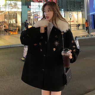 Single-breasted Embellished Coat