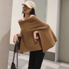 Off-shoulder Cape-sleeve Sweater