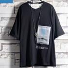 Short-sleeve Plain Pocket T-shirt