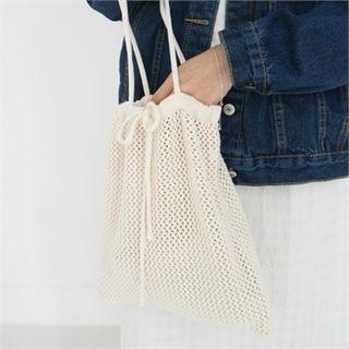 Tie-detail Knit Shopper Bag