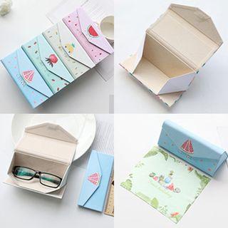 Fruit Print Eyeglasses Case With Flap Cover