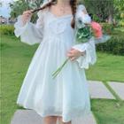Ruffle Dress White - One Size