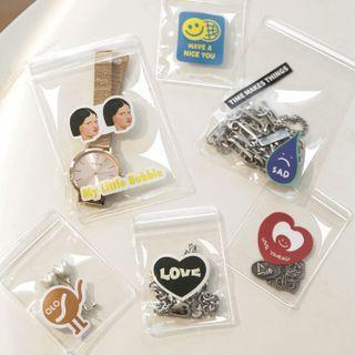 Transparent Pvc Pouch (various Designs) / Plastic Desk Organizer Tray / Set