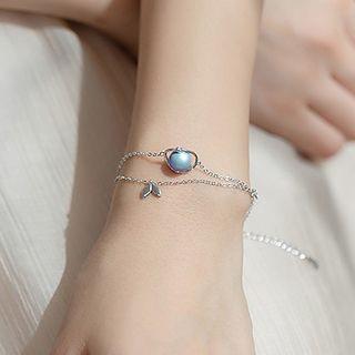 Faux Pearl Planet Bracelet As Shown In Figure - One Size