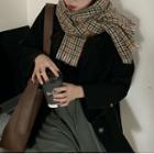 Plaid Scarf 8883 - Gingham - Khaki - One Size