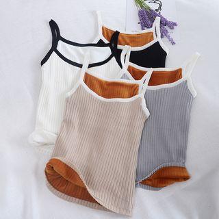 Ribbed Fleece Knit Camisole Top