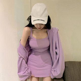 Plain Jumper Dress Tank Dress - One Size