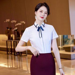 Short-sleeve Shirt / Ribbon / Skirt / Set