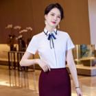 Short-sleeve Shirt / Ribbon / Skirt / Set