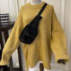 Slit Mock Two-piece Sweater