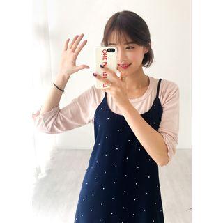 Round-neck Frill-edge T-shirt