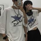 Couple Matching Whale Print Short-sleeve T-shirt