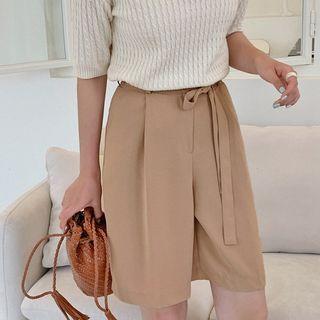 [magic Pants] Self-tie Bermuda Shorts