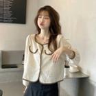 Long-sleeve Two-tone Pocket Shirt