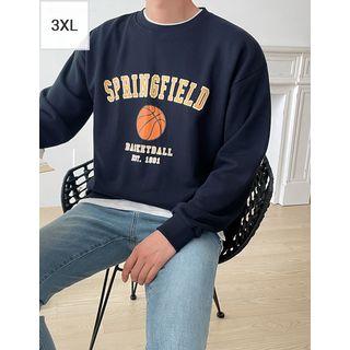 Basketball Print Boxy Sweatshirt
