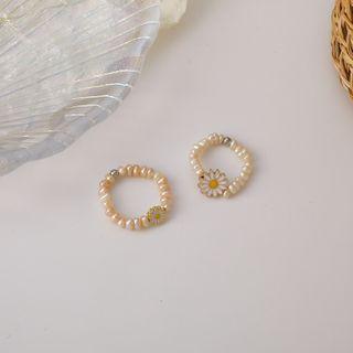 Freshwater Pearl Flower Ring