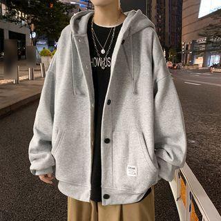 Over-sized Plain Jacket With Front Pocket