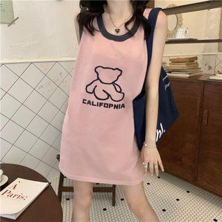 Graphic Print Mini Tank Dress