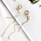 Alloy Faux Leather Fringed Earring