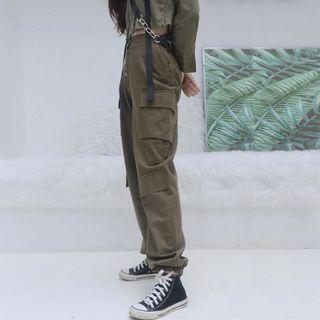 Straight-cut Cargo Jogger Pants