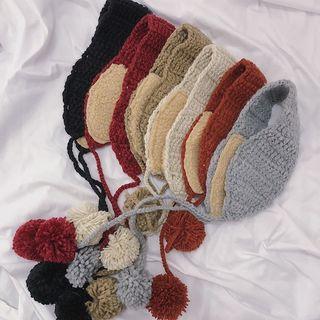 Knit Ear Warmer With Pom Pom