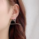 Rhinestone Heart Earring Re2114 - Gold - One Size