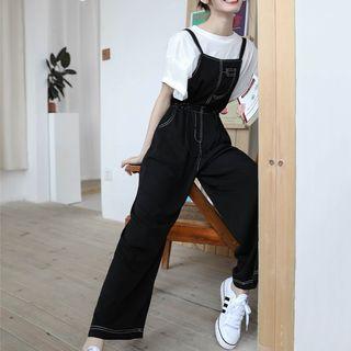 Stitch Trim Wide-leg Jumper Pants