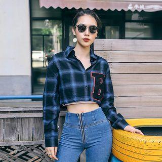 Checked Crop Shirt