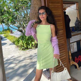 Plain Skinny Mini Dress