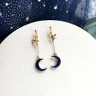 Alloy Moon & Star Dangle Earring 1 Pair - Earring - One Size