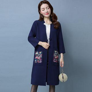 Embroidery Single-button Coat